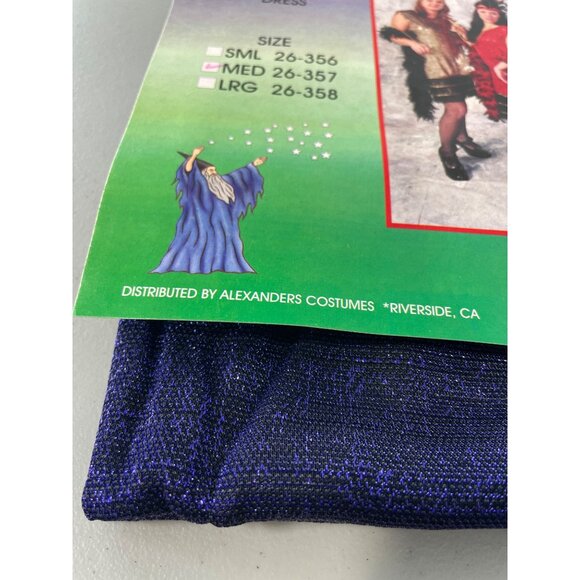 Flapper Dress Purple Costume Size Medium Purple Black Sparkly Fringe Retro NEW - Picture 9 of 10